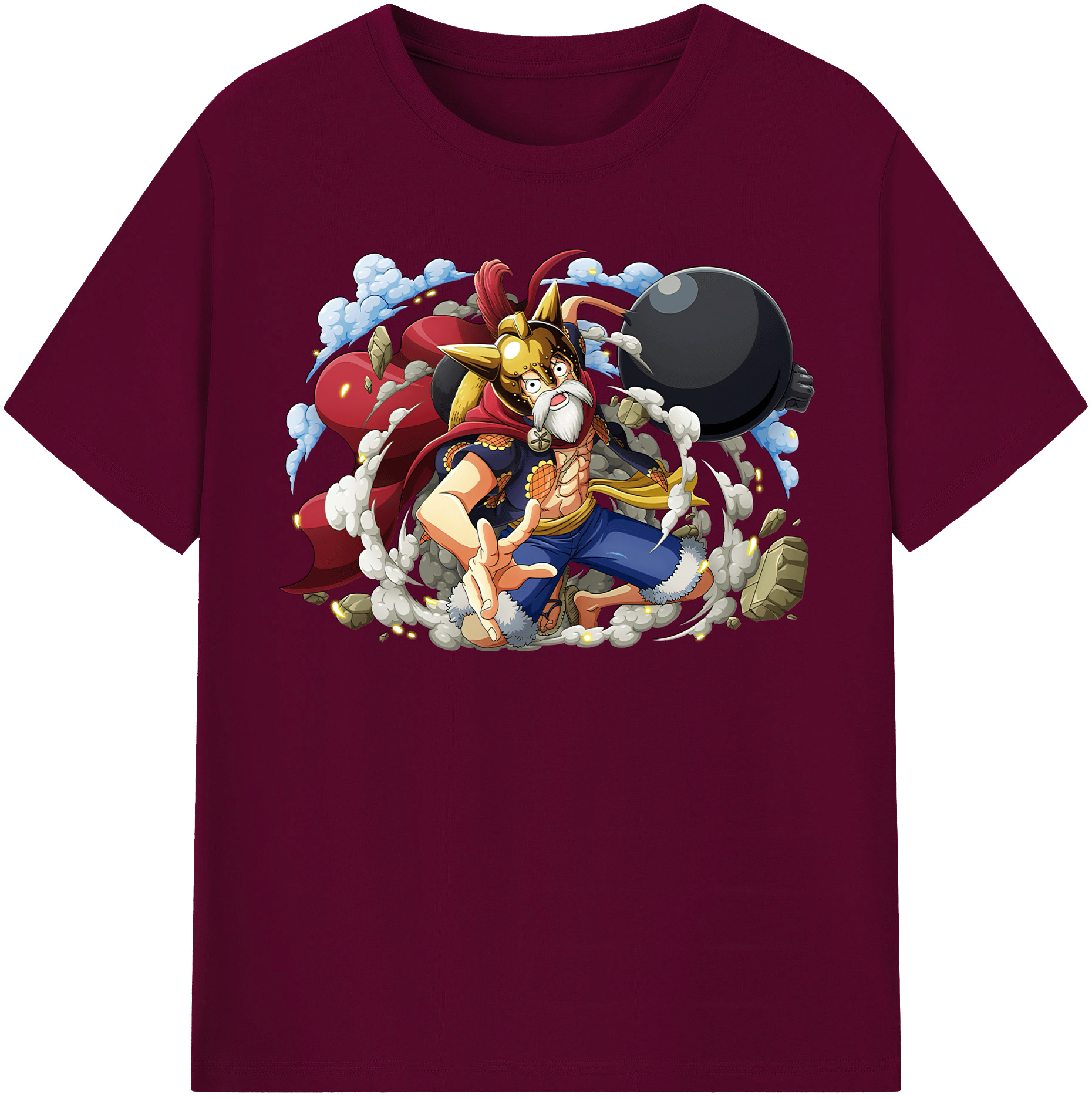 ワンピース モンキー・D・ルフィ ONE PIECE Monkey D. Luffy レディースカジュアルプリントTシャツ（綿100％）